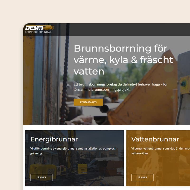 Kundcase dema brunnsborrning