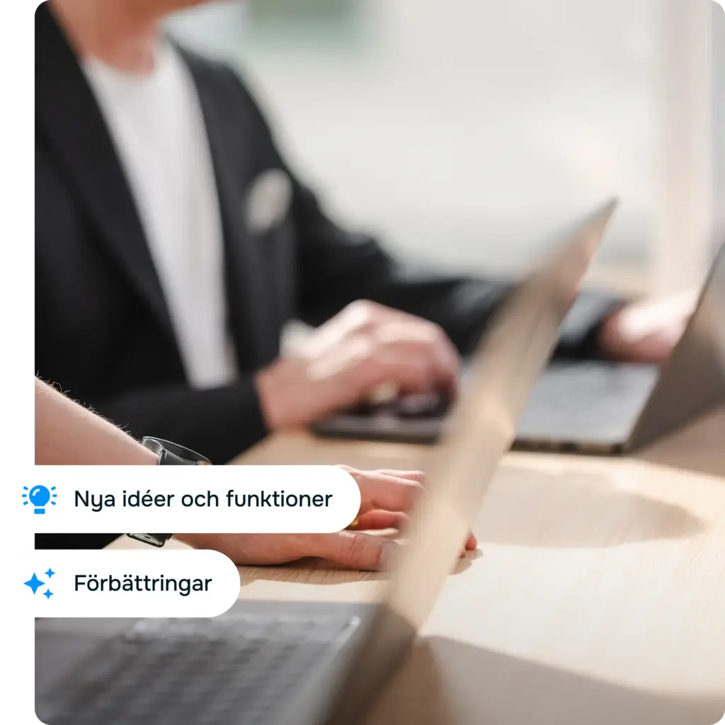 En person som skriver på sin laptop.